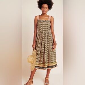 Anthropologie Brand Conditions Apply Katya Shimmer Midi Dress Size Small